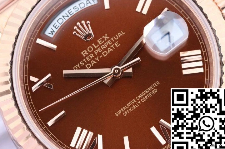 Date 40mm EW Dial Day Rolex 228235 Brown Factory 0816